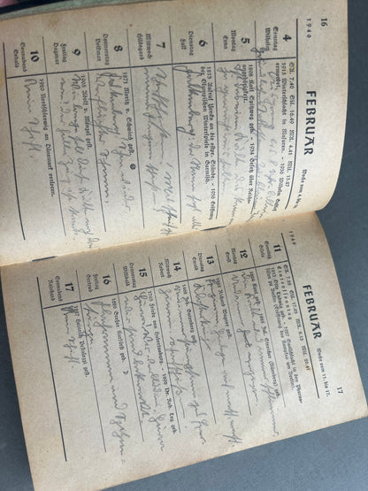 WW2 Tysk NSLB (NS-Lehrerbundes)Lommekalender fra 1940. Original.