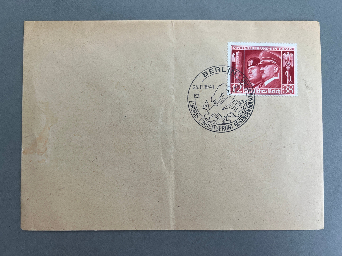 WW2 Tysk NSDAP/Mussolini Kuvert. Original.