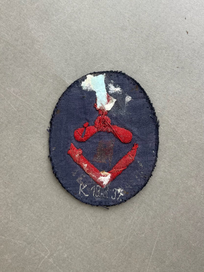 WW2 Tysk Kriegsmarine Specialist Ærmemærke. Med fremstiller stempel. Original.