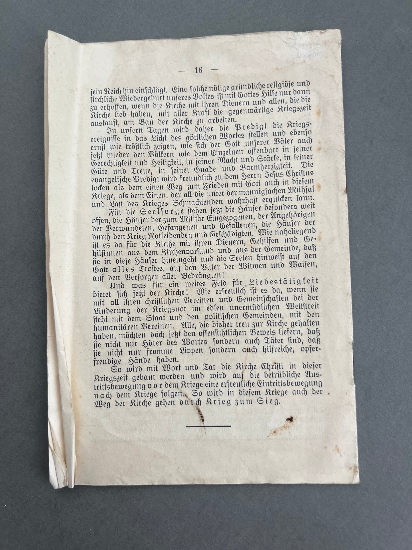 WW1 Tysk Hæfte. Original.