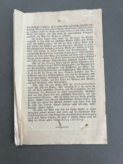 WW1 Tysk Hæfte. Original.