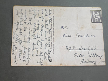 WW2 Tysk Postkort. Sendt til Aalborg. Original.