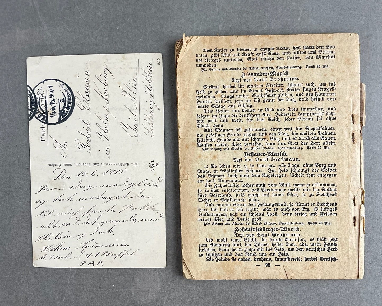 WW1 Tysk Blandet Lot. Original.