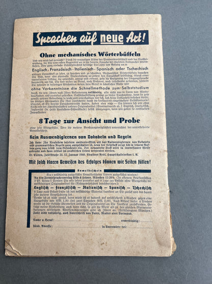 WW2 Tysk Hæfte. Original.