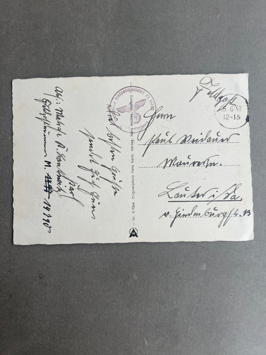 WW2 Tysk Kriegsmarine Feldpost. Original.