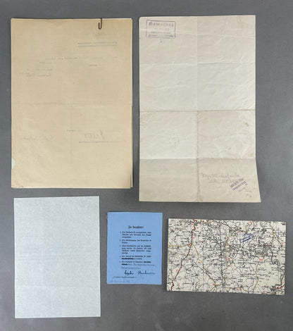 WW2 Tysk Interessant Lot fra samme person. Arbejdede for USA på en Fliegerhorst i 1945. Original.