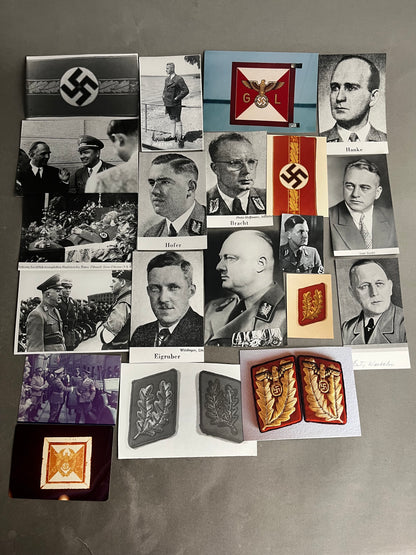 WW2 Tysk Blandet Lot af Genoptryk og nyere fotografier.