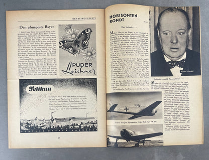 WW2 Dansk Nazistisk "Den Tyske Ugerevy" Blad. Udgivelsen med Schalburg. Original.