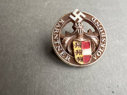 WW2 Tysk Østrigsk "Kärntner Volksbund" Medlemsmærke. Sjælden! Original.
