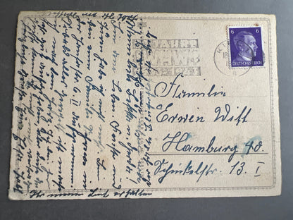 WW2 Tysk Postkort. Original.
