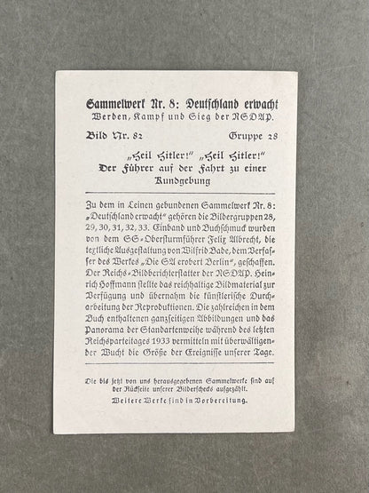 WW2 Tysk "Cigaretten Album" Billede. Godt AH motiv. Original.