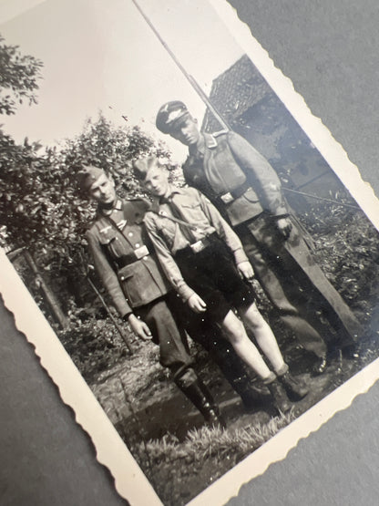WW2 Tysk Fotos af 3 brødre. Hitler Jugend, Luftwaffe og Wehrmacht. Original.
