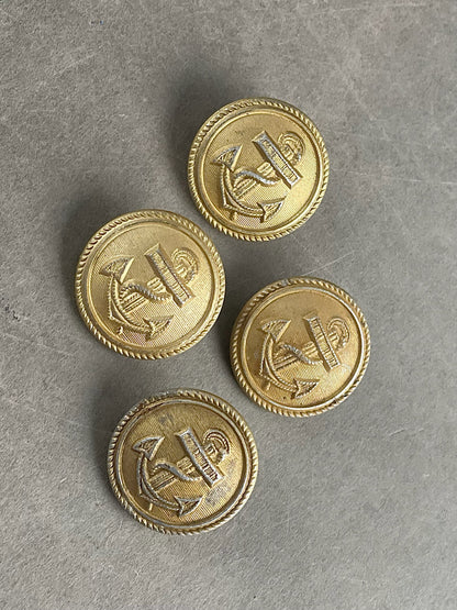 WW2 Tysk Lot af 4 Kriegsmarine Uniformsknapper. Original.