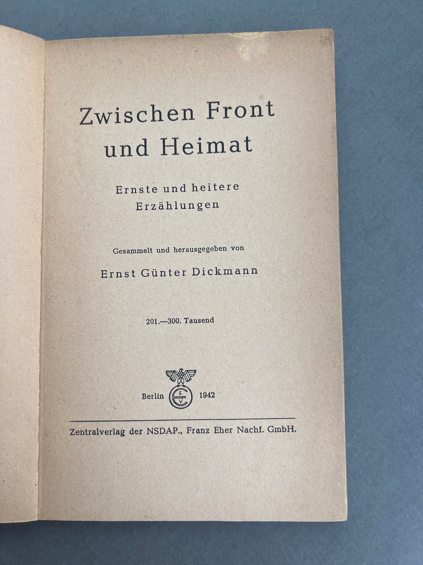 WW2 Tysk Wehrmacht/NSDAP Bog. Original.