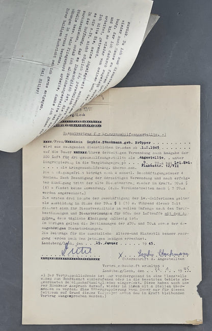 WW2 Tysk Interessant Lot fra samme person. Arbejdede for USA på en Fliegerhorst i 1945. Original.
