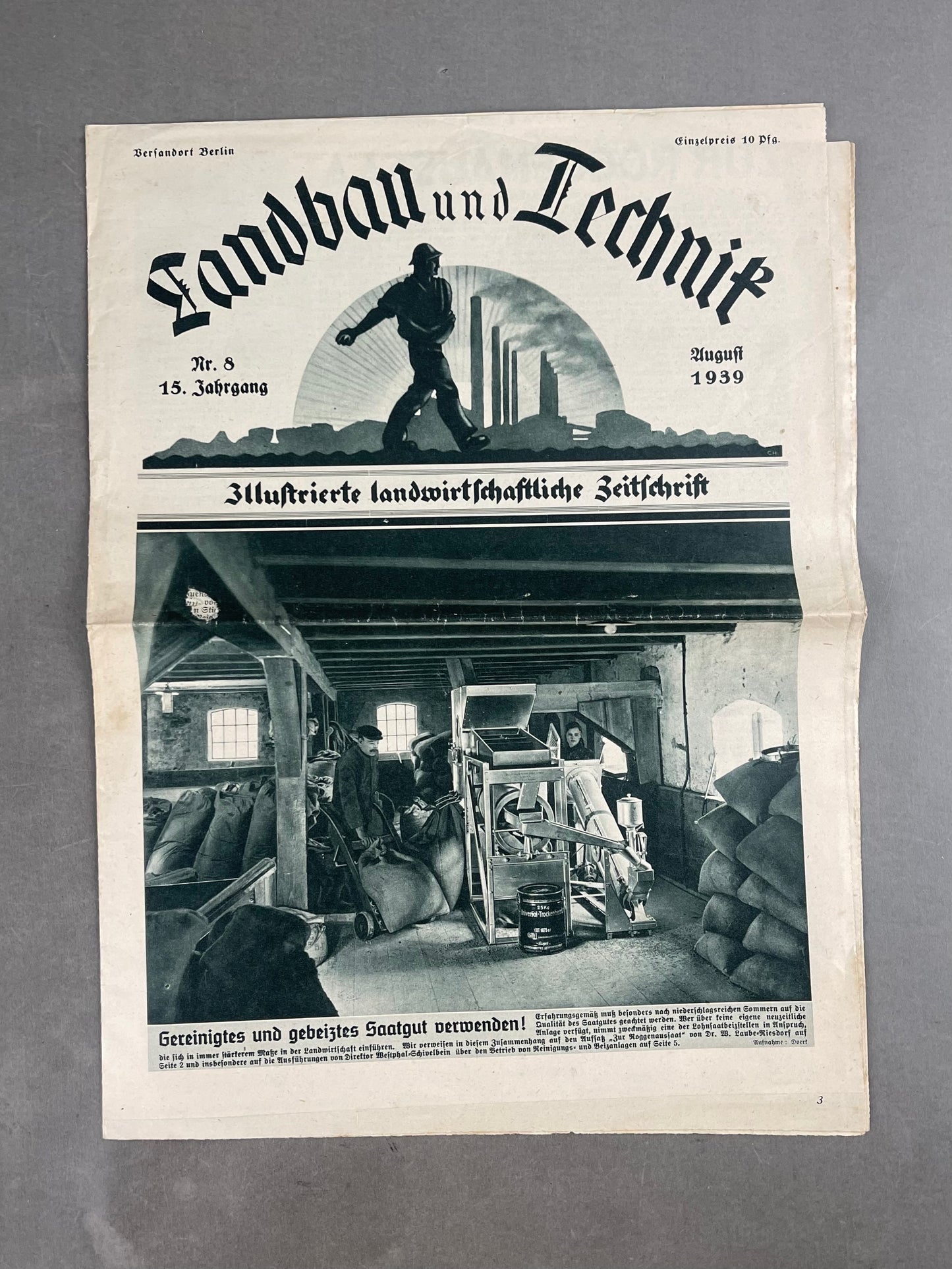 WW2 Tysk "Landbau" / DAF Avis. Original.