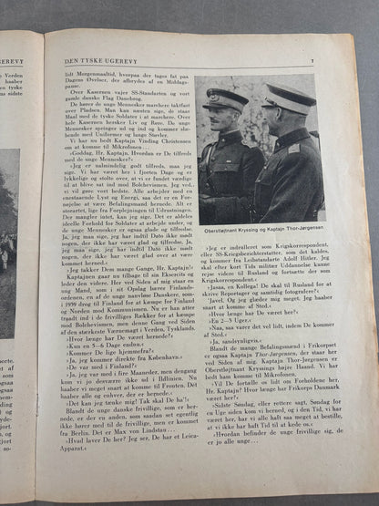 WW2 Dansk Nazistisk "Den Tyske Ugerevy" Blad. Original.