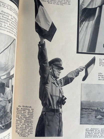 WW2 Tysk SA Blad. Stor A3 størrelse og 127 sider. Sjælden. Mange gode billeder. Original