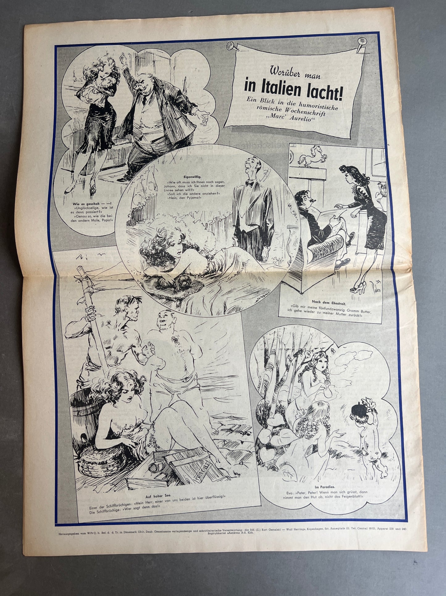 WW2 Tysk/Dansk "Kopenhagener Zeitung" Avis. Original. Original.