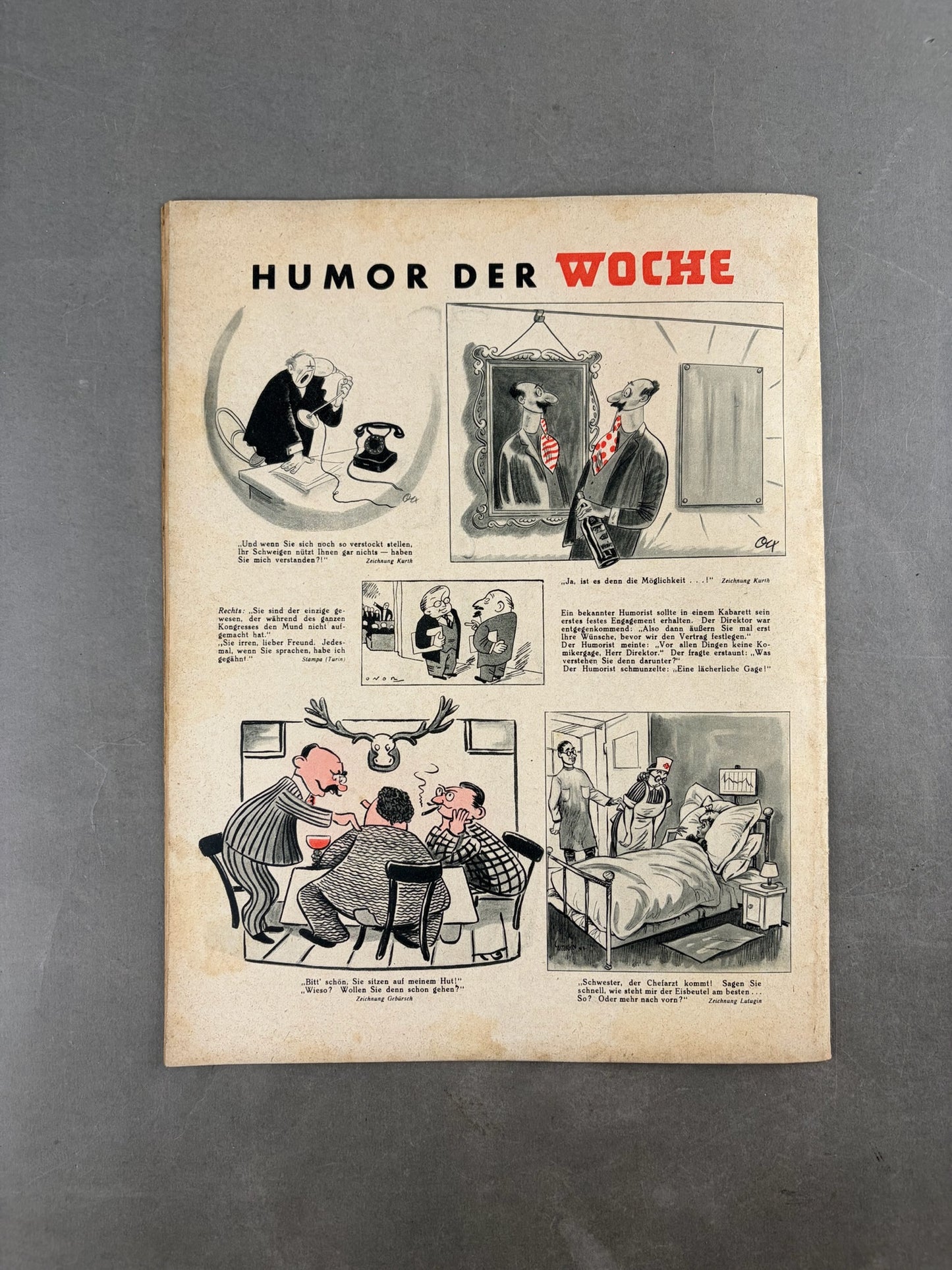 (Kopi) WW2 Tysk "Die Woche" Blad. Original.