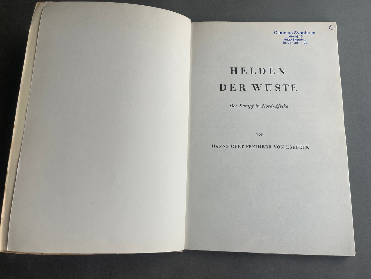 WW2 Tysk Bog om Afrikakorpset. Gode billeder i farve. Original.