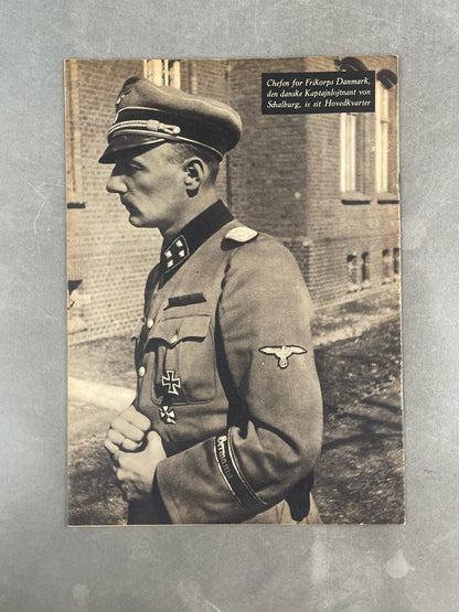WW2 Dansk Nazistisk "Den Tyske Ugerevy" Blad. Udgivelsen med Schalburg. Original.