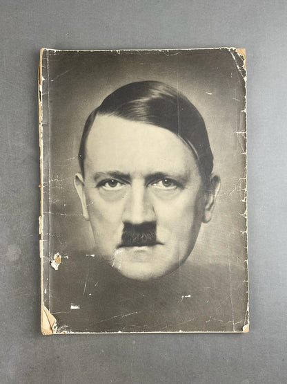 WW2 Tysk Stor Adolf Hitler Blad. A3 størrelse. Sjælden. Original.