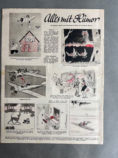 WW2 Tysk Luftwaffe "Der Adler" Blad. Original.