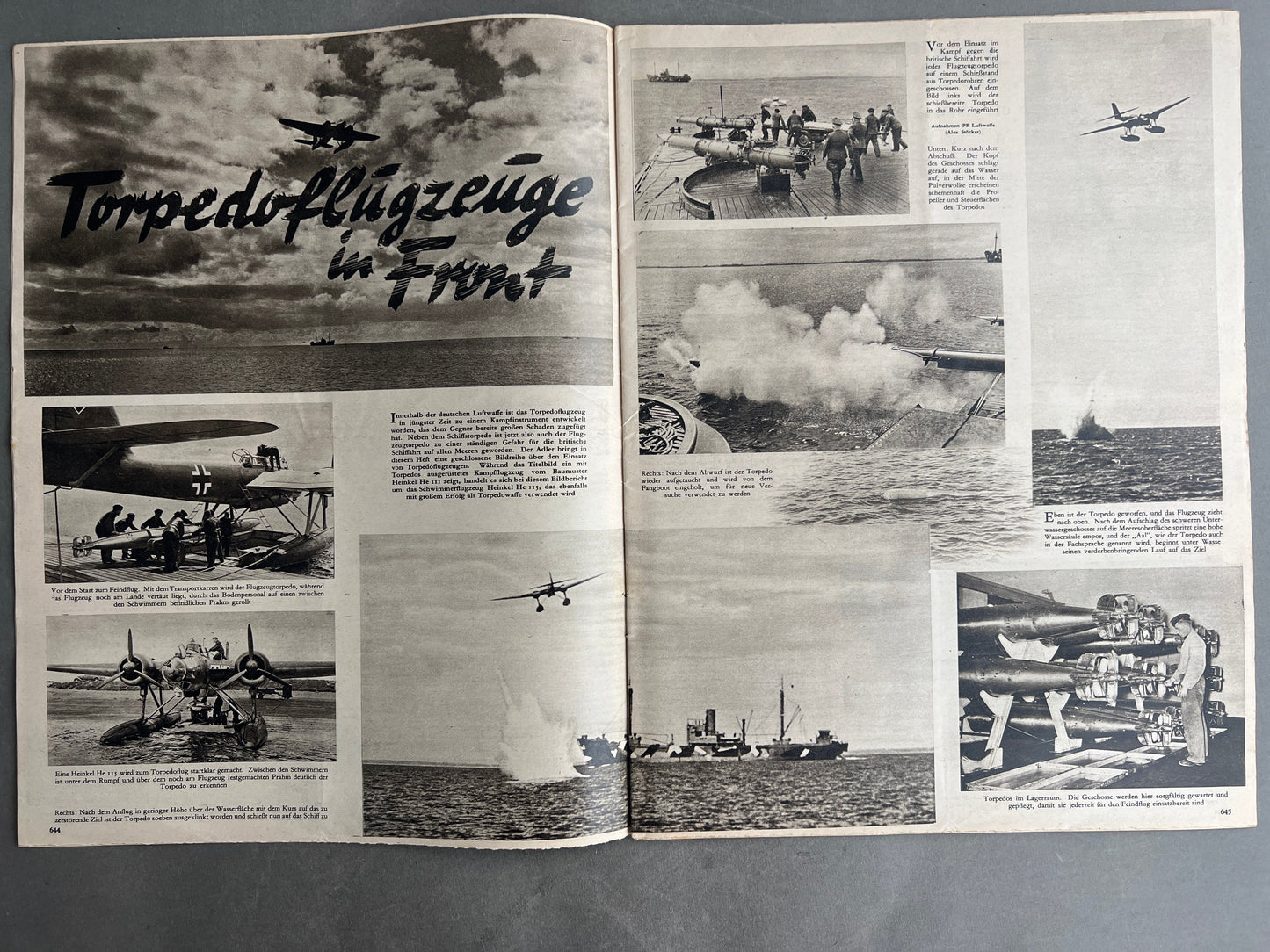 WW2 Tysk Luftwaffe "Der Adler" Blad. Original.