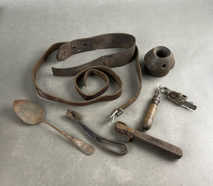 WW2 Tysk Blandet Udrustnings Lot. Godt til display. Original.