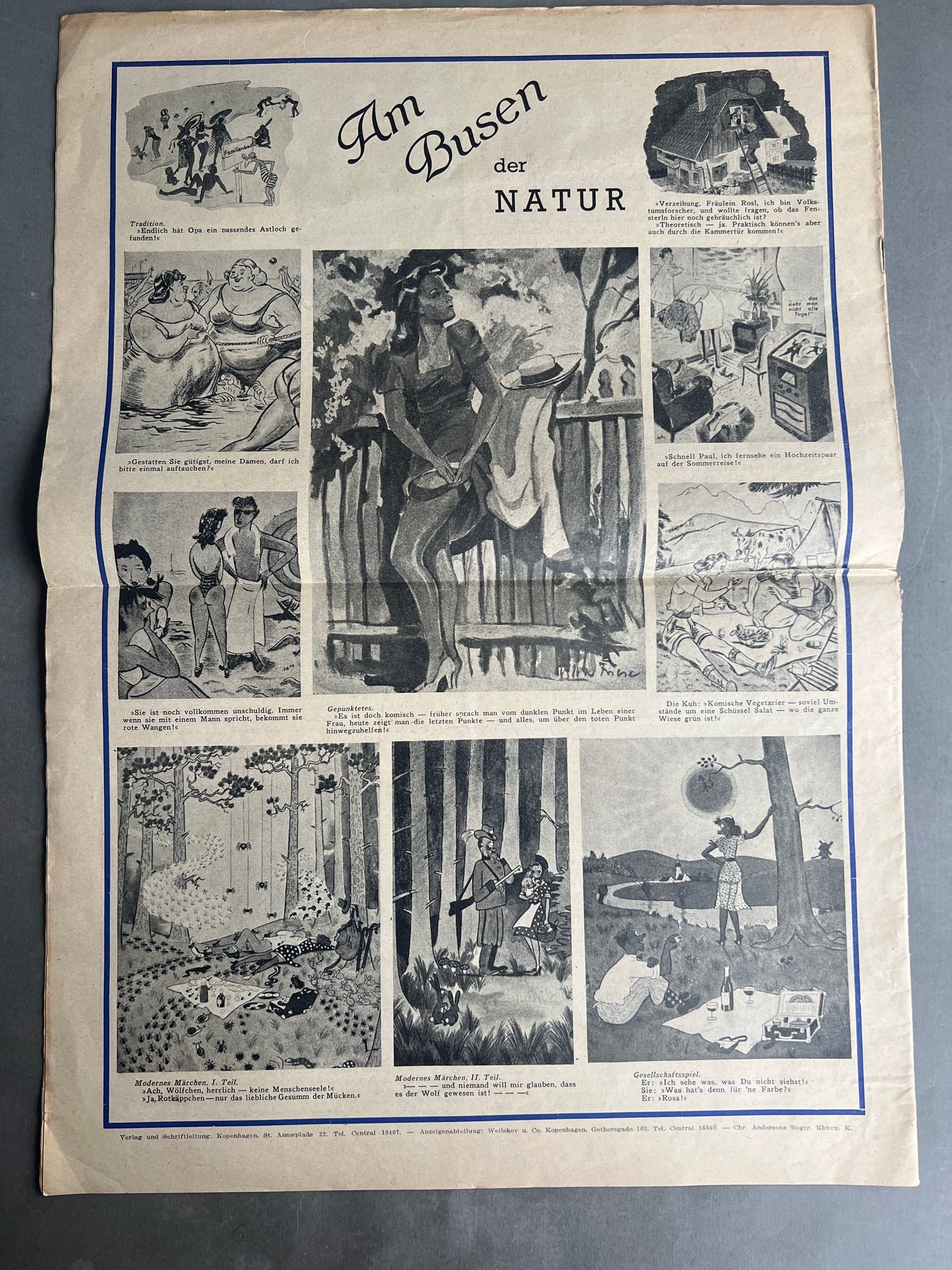 WW2 Tysk/Dansk "Kopenhagener Zeitung" Avis. Original. Tidlig Udgave fra 4. August 1940. Original.