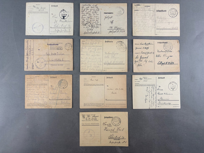 WW2 Tysk Feldpost Lot. 10 Stk. Original.