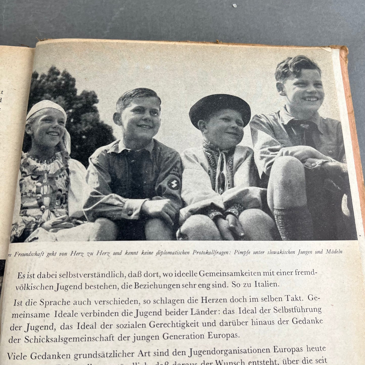 WW2 Tysk Hitler Jugend Bog. Gode billeder. Mange sider. Original.