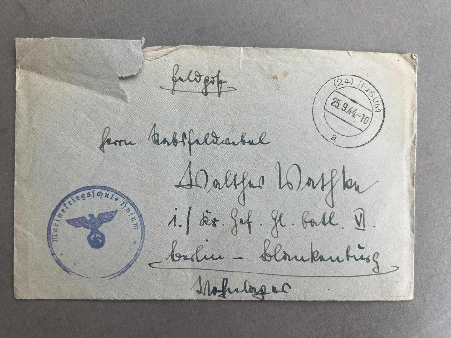 WW2 Tysk Kriegsmarine Feldpost. Original.