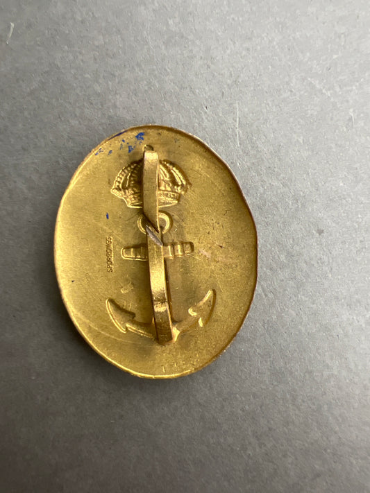 WW1/WW2 Svensk M1878 Marine mærke. Original.
