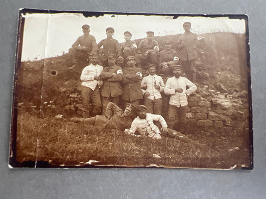 WW1 Tysk "Sanitäter" Frontfoto. Original.