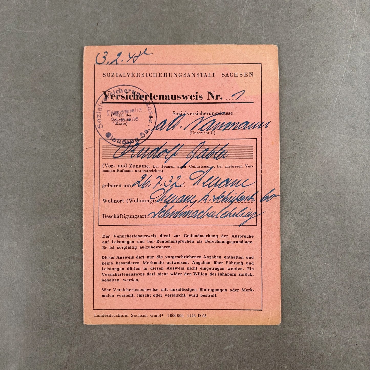 Østtysk DDR Lot af "Medlemsbøger". Original.