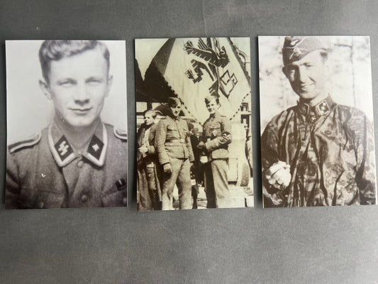 WW2 Tysk Waffen-SS Frivillige fra Belgien/Flandern. Ridderkors modtagere. Navne bagpå. Genoptryk.