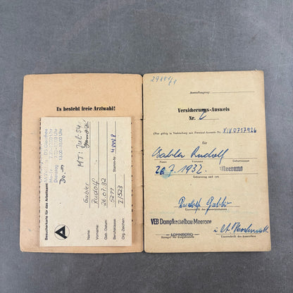 Østtysk DDR Lot af "Medlemsbøger". Original.