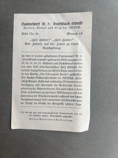 WW2 Tysk "Cigaretten Album" Billede. Original.