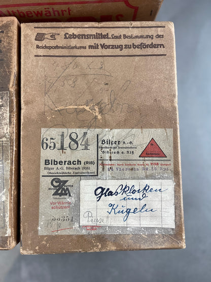 WW2 Tysk Større kasser til forplejning. Sjældne. Original.