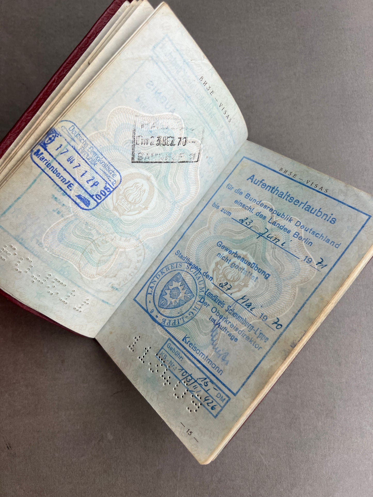 Østtysk DDR Jugoslavisk Pas. Original.