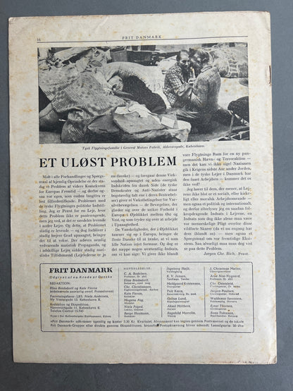 WW2 Dansk "Frit Danmark" fra 12. oktober 1945. Original.