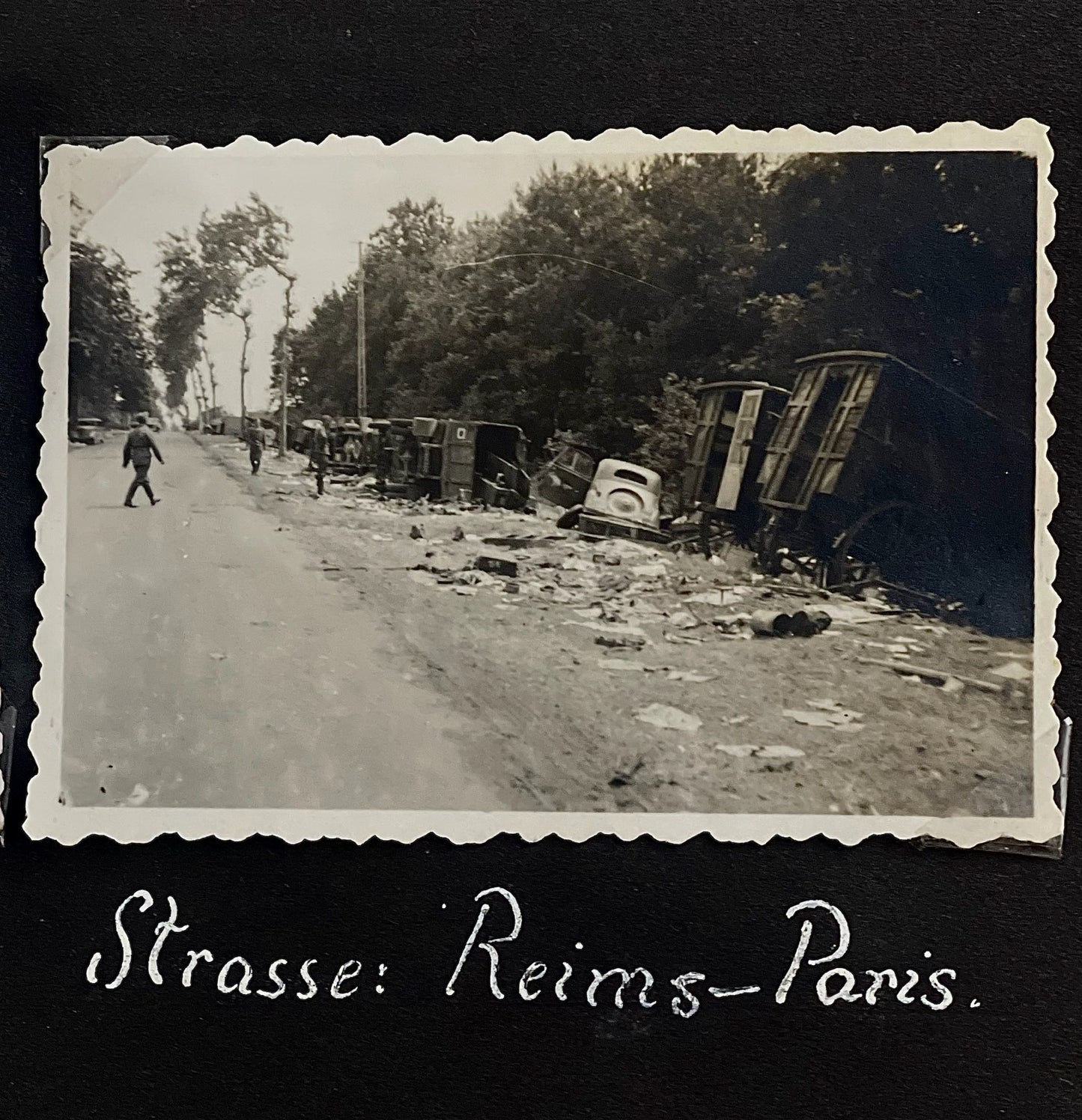 WW2 Tysk Wehrmacht Fotoalbum 1940'erne. MANGE(!) gode billeder fra felttoget i Frankrig. Original.