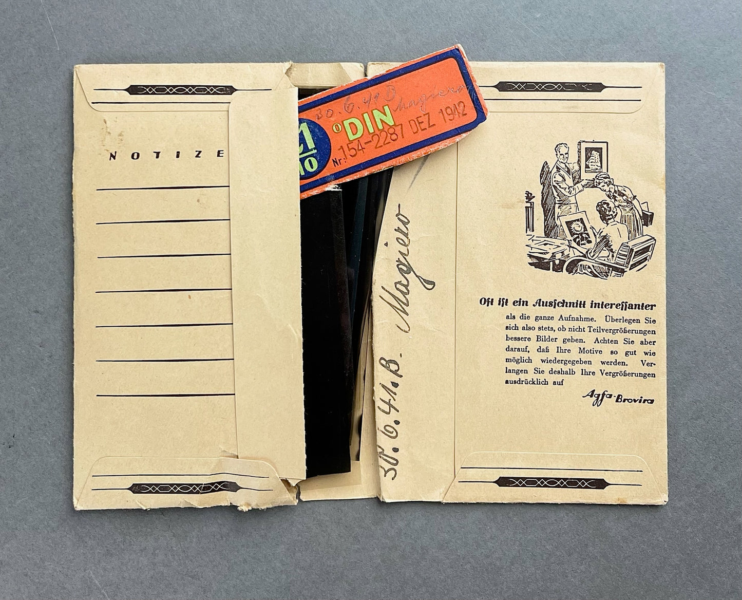 WW2 Tyk Lot af Foto-negativer. Flere gode billeder. Original.