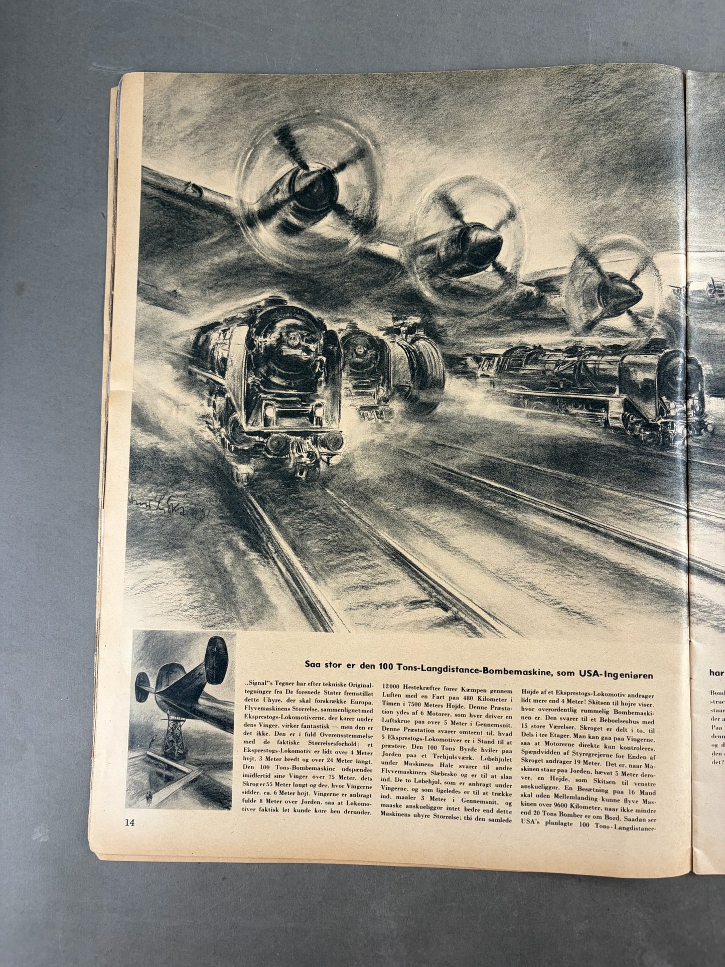 WW2 Tysk Signal Blad. Original.