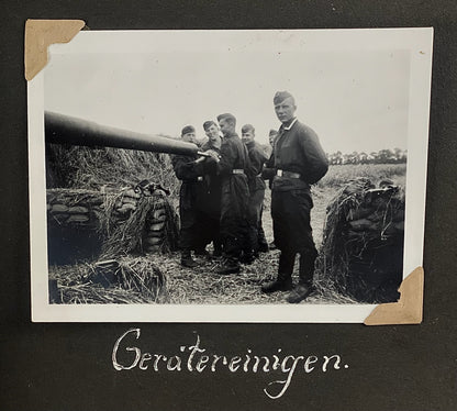WW2 Tysk Wehrmacht Fotoalbum 1940'erne. MANGE(!) gode billeder fra felttoget i Frankrig. Original.