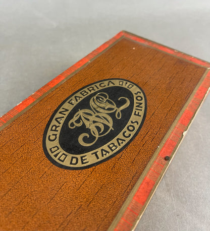 WW2 Tysk Cigar æske. Med banderole. Original.