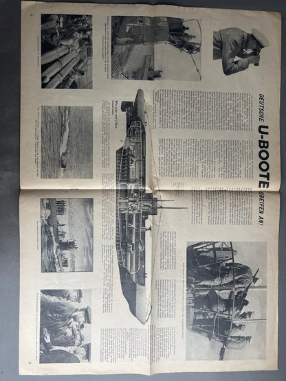 WW2 Tysk/Dansk "Kopenhagener Zeitung" Avis. Original. Tidlig Udgave fra 4. August 1940. Original.