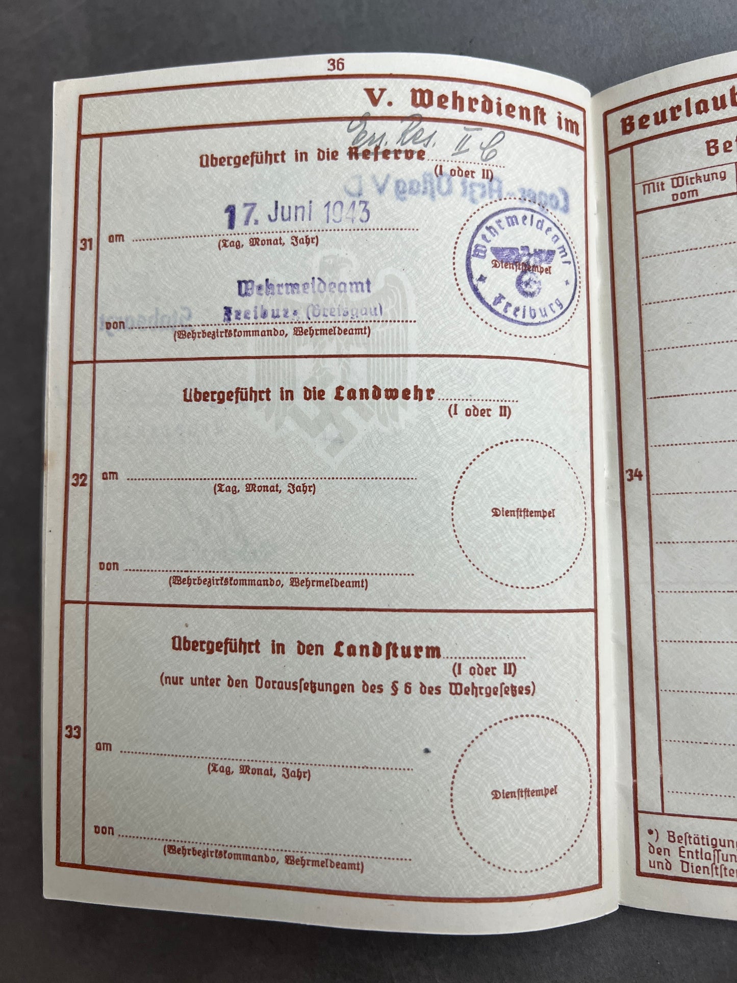 WW2 Tysk Wehrpass Lot fra en Gefreiter. Original.